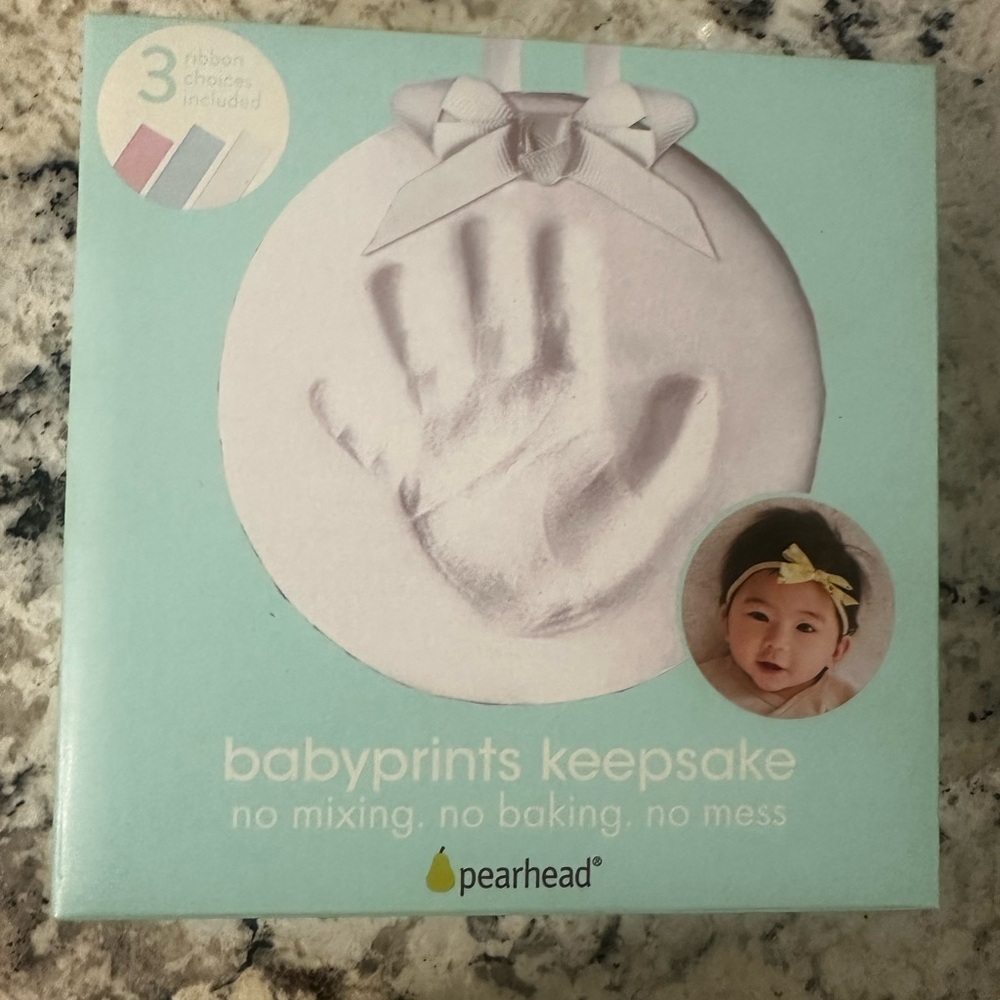 Pearhead Babyprints Keepsake with White Ribbon